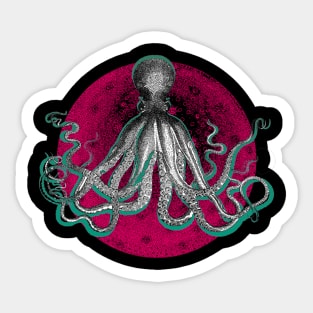 Space Alien Octopus Sticker